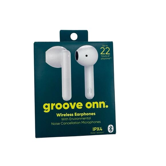 Groove Onn. Wireless Earphones w/Noise Cancellation IPX4 & Charging Case NEW - Picture 1 of 4